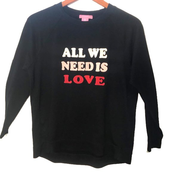 Isaac Mizrahi ALL WE NEED IS LOVE Top Size M - Picture 1 of 5